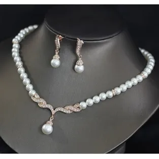 Shining Diva Stylish Design Fancy Pearl Necklace 